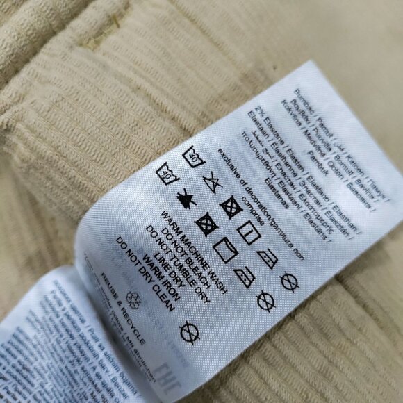 Only & Sons Cotton Blend Button-Front Mens S Long Sleeve Corduroy Jacket Beige - Picture 6 of 11